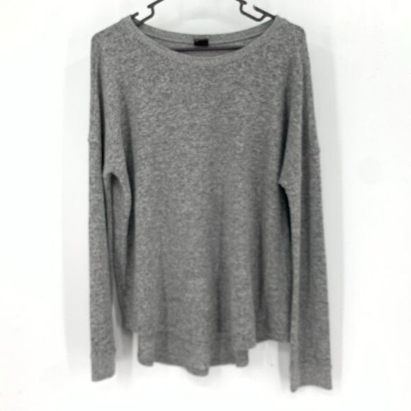 Free Press Size M Gray Rounded Hem L/S Knit Tunic Top - Picture 1 of 7